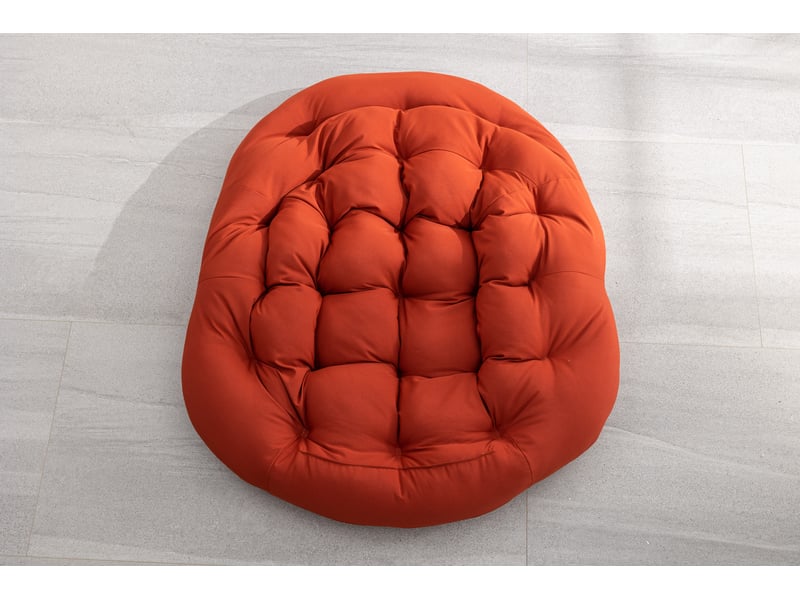 Fauteuil à bascule extérieur,78x106x90 cm,rotin synthétique,orange - Conforama E