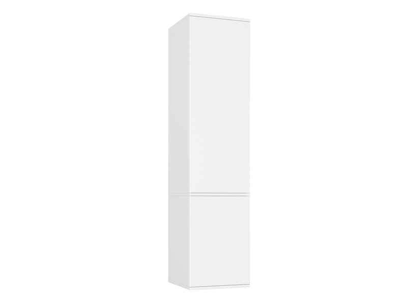  Armoire haute 47x50x200 cm à 6 compartiments et portes battantes, mdf blanc pour chambre et dressing déco pratique déco  - Conforama A