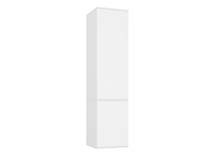 Armoire haute 47x50x200 cm à 6 compartiments et portes battantes, mdf blanc pour chambre et dressing déco pratique déco