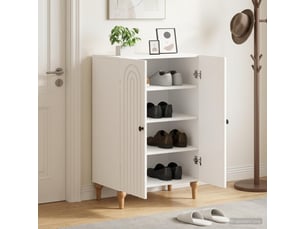 Meuble à chaussures 4 paire(s)  <strong></strong>  <strong></strong> coloris blanc