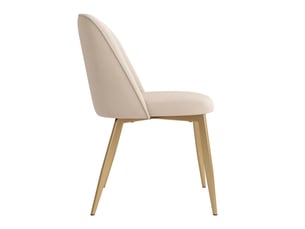 Lot de 6 chaises de salle à manger en velours avec dossier ergonomique beige chicfurn