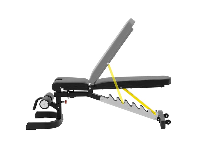  Banc de musculation capacité de charge jusqu'à 150 kg réglable inclinaison de 80 180 ° pliable pu acier mousse noir 14_0008397  - Conforama E