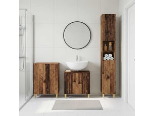 Ensemble de meuble de salle de bain 3 pièces arnhem bois ancien cf63313