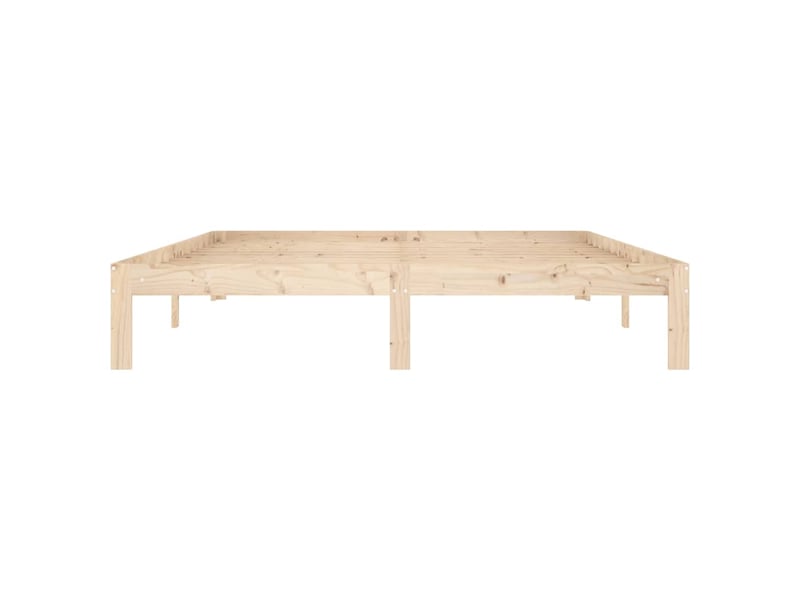  Lit double- lit adulte -  cadre de lit sans matelas bois massif de pin 160x200 cm  - Conforama C
