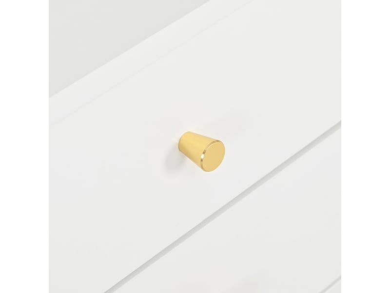 Armoire à chaussures 3 portes 2 tiroirs avec poignées métal, rangement spacieux et sécurité anti-bascule pour entrée, blanc 120x90x35 cm evarich - Conforama E