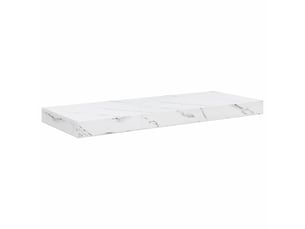 Étagère flottante, étagère suspendue montage mural marbre blanc 60 x 23,5 x 3,8 cm cf42550