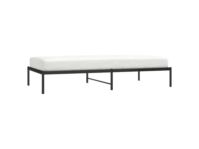  Lit simple- lit adulte -  cadre de lit métal sans matelas noir 100x200 cm  - Conforama D
