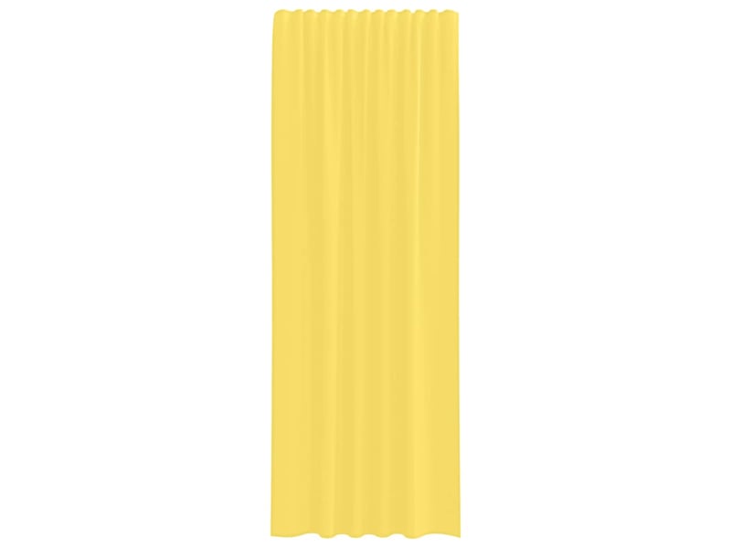  Lot de 2 rideaux en voile, voilages avec passe-tringles jaune cf44469  - Conforama D