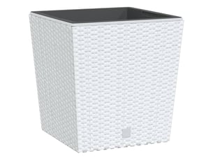 Jardinière - bac à fleurs et intérieur amovible blanc 21 32 l rotin pp
