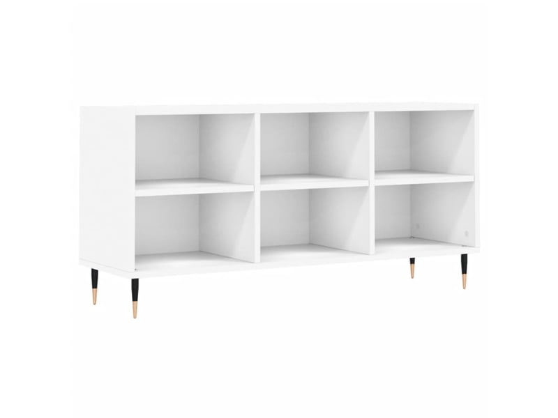  Meuble tv - banc tv - meuble de rangement blanc 103,5x30x50 cm bois d'ingénierie  - Conforama A