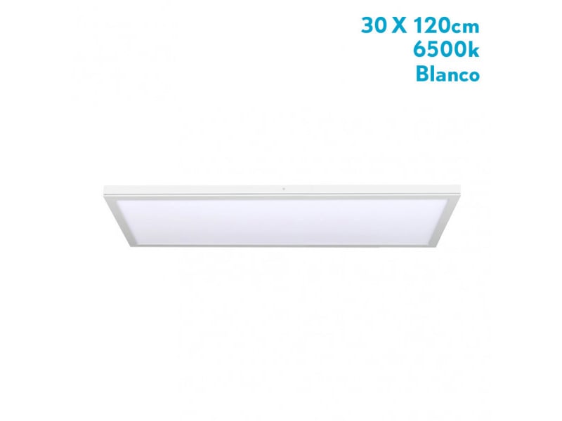  Panneau led en saillie fabrilamp tivoli 72 w 6120 lm 6500 k blanc 2,5 x 30 x 120 cm 162481201 - Conforama A