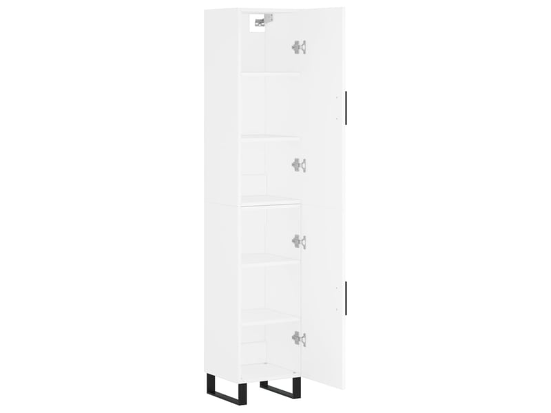 Buffet haut - bahut - meuble de rangement blanc 34,5x34x180 cm bois d'ingénierie  - Conforama D