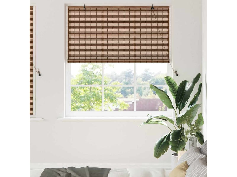  Store enrouleur - rideau enrouleur marron 140 x 160 cm bambou  - Conforama B
