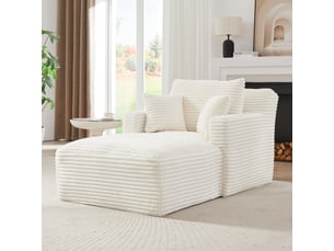 Canapé chaise longue velours côtelé – canapé-lit & fauteuil relax sans montage – salon, bureau & appartement