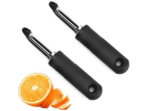 Econome legumes, éplucheurs, eplucheur tomate, lame tranchante en acier inoxydable, lame rotative, avec trous de creusement, adaptée pour éplucher les