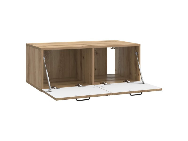  Meuble tv - banc tv - meuble de rangement mural 78,5 x 41 x 30 cm chêne artisanal  - Conforama E
