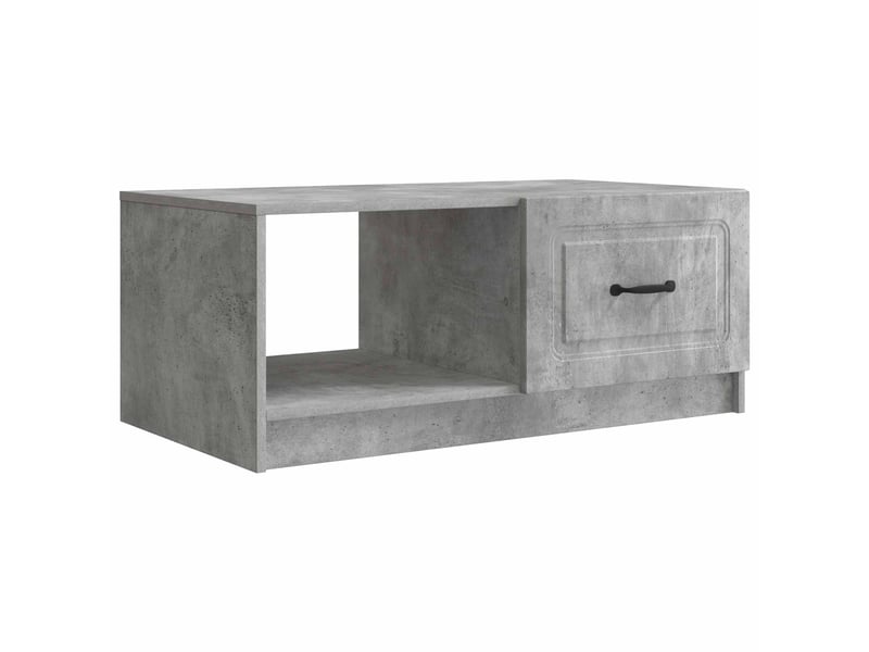  Table basse - table de salon - table à thé gris béton 90 x 50 x 37 cm bois d'ingénierie  - Conforama A