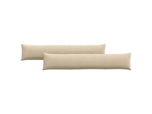 Lot de 2 coussins de canapé, coussins décoratifs tissu crème 200 x 40 cm cf58810