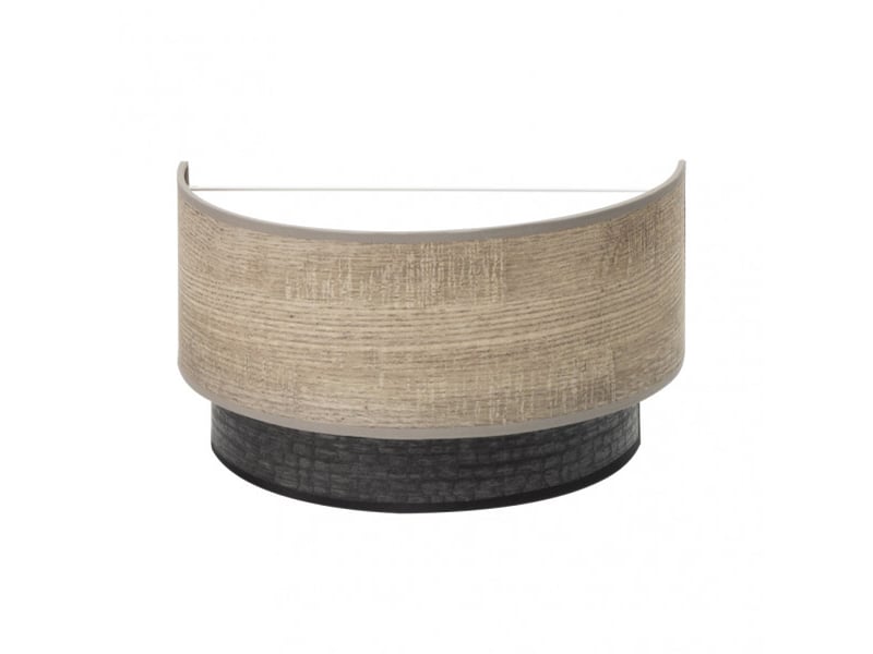 Applique murale fabrilamp colet noir bois gris 1 x e27 17x30x15 cm 175661083 - Conforama A