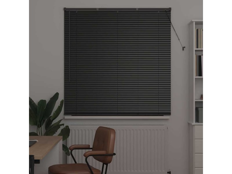 Store vénitien, store de fenêtre noir 175 x 125 cm 25 mm aluminium cf48119 - Conforama C