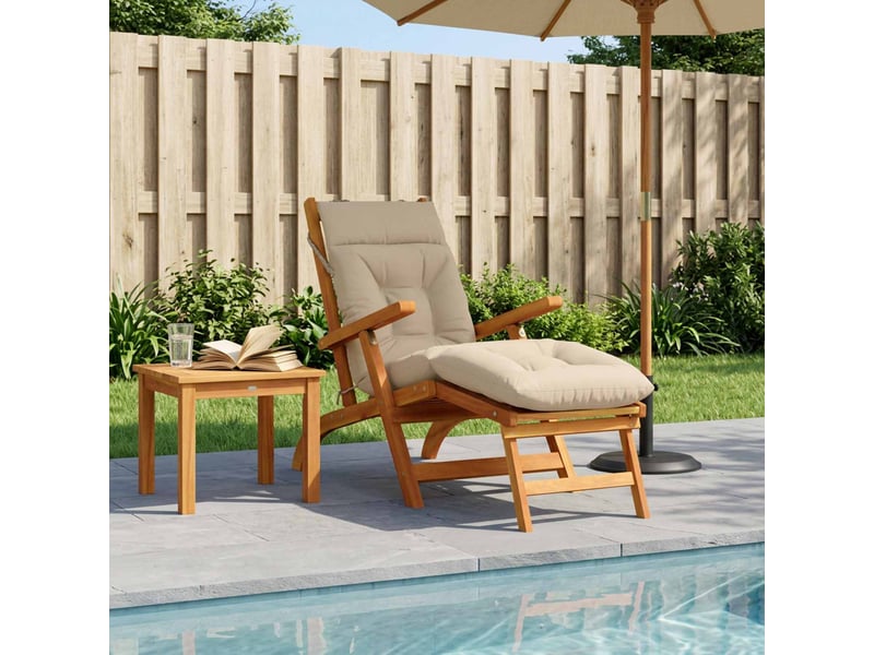 Coussin de transat, coussin pour bain de soleil vianen 100 % polyester crème 200 x 50 x 8 cm cf56294 - Conforama B