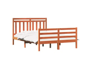 Lit 2 places 150x200 cm    coloris marron