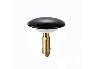 Lemroe 1 pc bouchon de vidange en cuivre,anti-fuite,filtre de vidange d'évier avec couvercle en céramique (noir + or,taille : 6,6 cm)