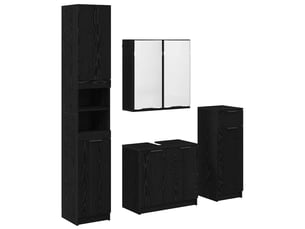 Ensemble de mobilier de salle de bain 4 pc chêne noir cf64515