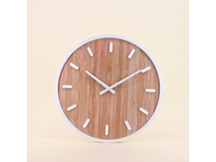 Horloge Murale En Bois Sculpté Main - Orignal Forêt - 44,5x23 Cm - Style Art Déco - Neuf