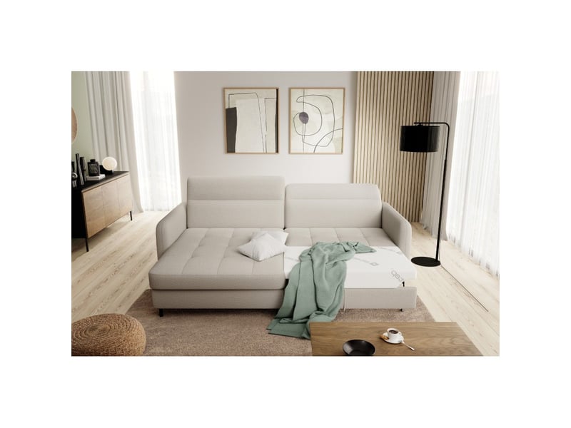  Canapé d'angle collection goumsi coloris crème  - Conforama B