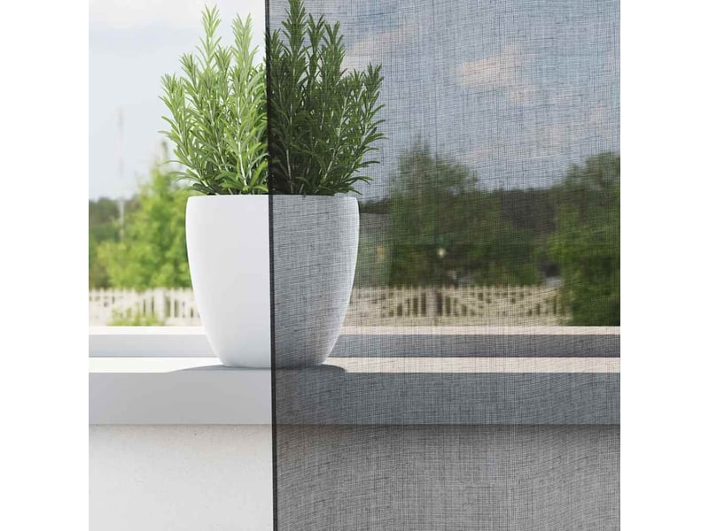  Lot de 2 rideaux en voile, voilages avec passants noir cf44453  - Conforama C