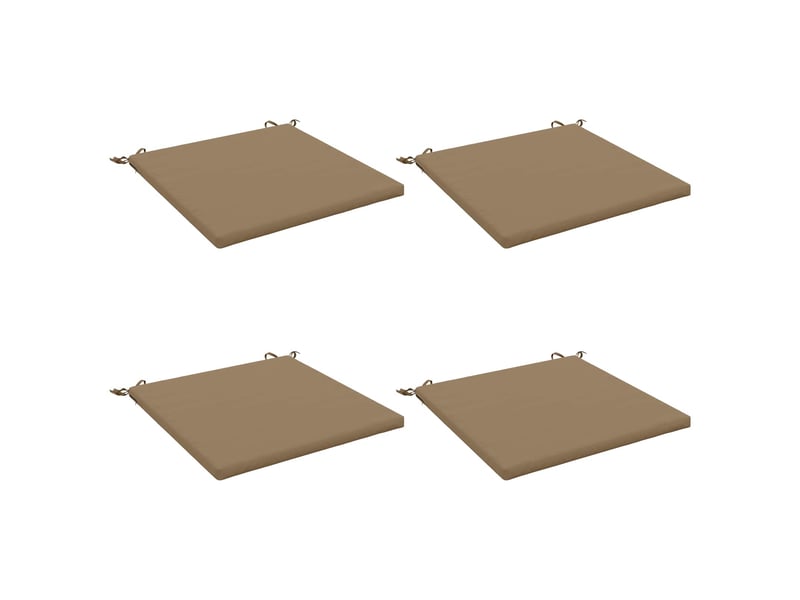  Lot de 4 coussins de siège, coussins d'assise soest 100 % polyester taupe cf60551  - Conforama A