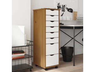 Armoire     <strong></strong> <strong></strong> coloris taupe largeur 34 cm