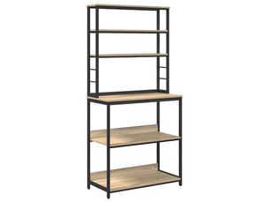 Étagère de rangement, étagère de cuisine 5 niveaux 80x40x168 cm bois d'ingénierie shl3368