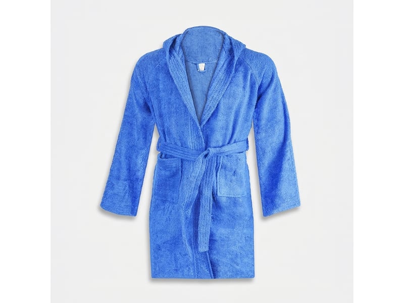  Peignoir enfant en éponge de coton bellar 46 ans - bleu  - Conforama A