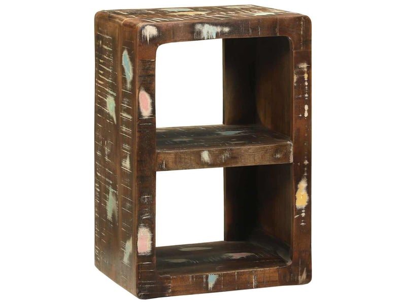  Meuble tv - banc tv - meuble de rangement avec étagère multicolore bois massif de récupération  - Conforama A