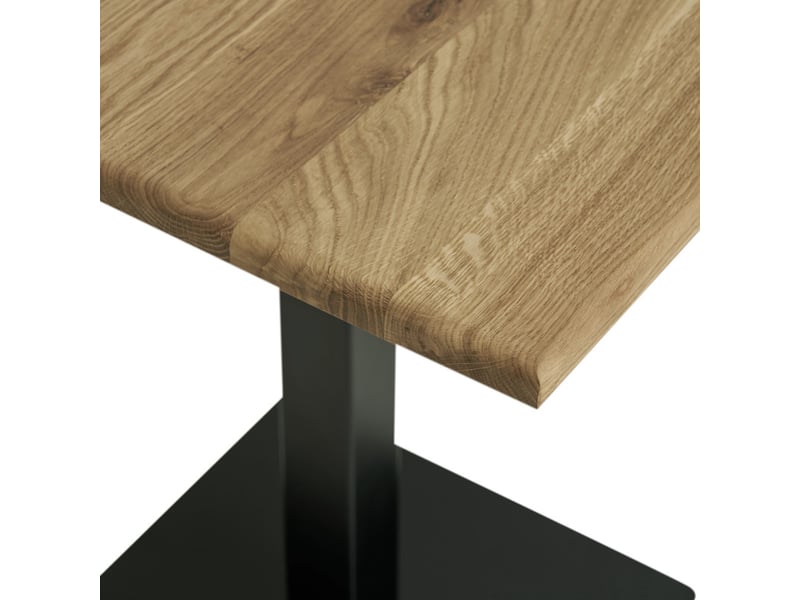Lido-table de café en chêne massif 70x70x cm  - Conforama C