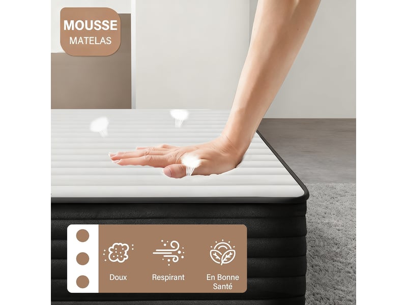  Matelas 160x200 cm mousse à mémoire de forme soutien ferme épaisseur 21 cm Mousse - Conforama D