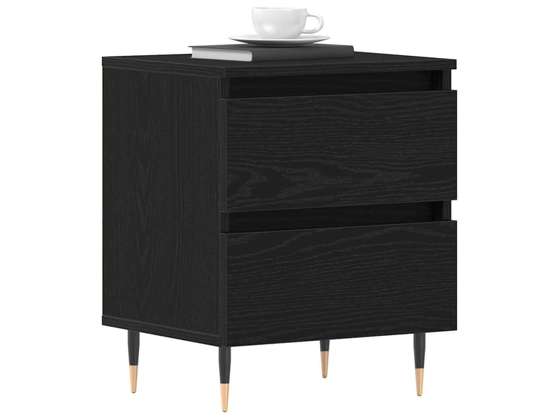 Table de chevet - cabinet de chevet - table de nuit 2 pc chêne noir 40 x 35 x 50 cm - Conforama B