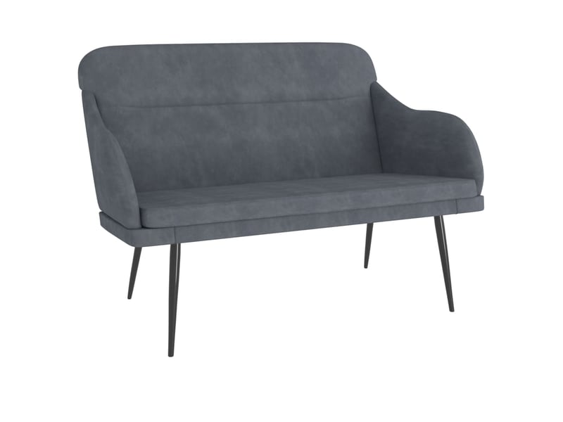  Banc chambre, banc de lit gris foncé 110x76x80 cm velours shl52842  - Conforama A