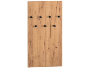 Selsey vasco - porte-manteau mural 7 crochets - 50 cm - chêne