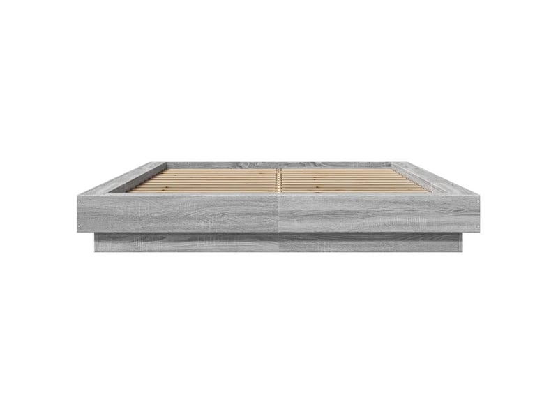  Lit double- lit adulte -  cadre de lit sans matelas sonoma gris 135x190 cm  - Conforama C