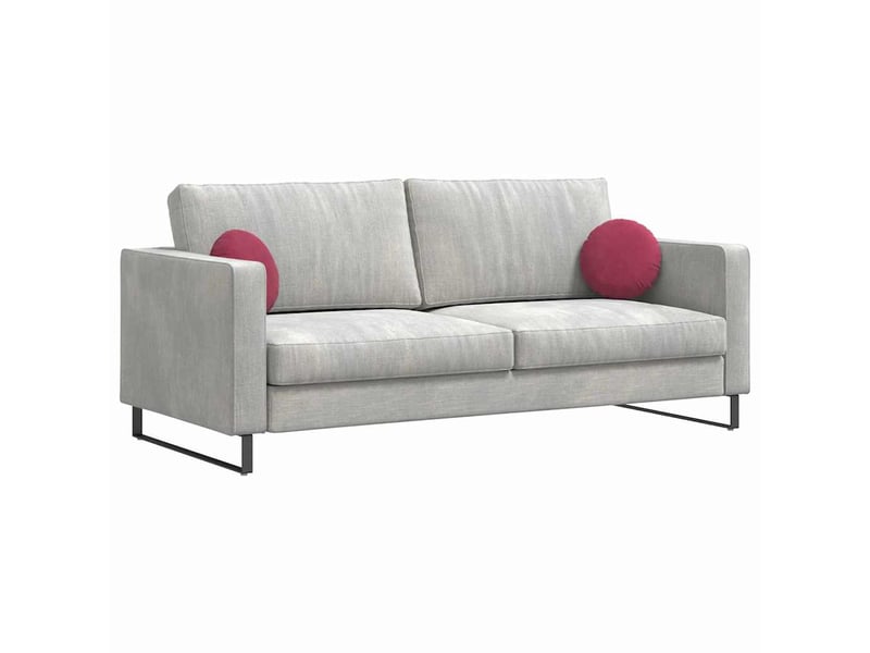  Lot de 2 coussins de siège, coussins décoratifs velours bordeaux ø30 x 13 cm cf59886  - Conforama C