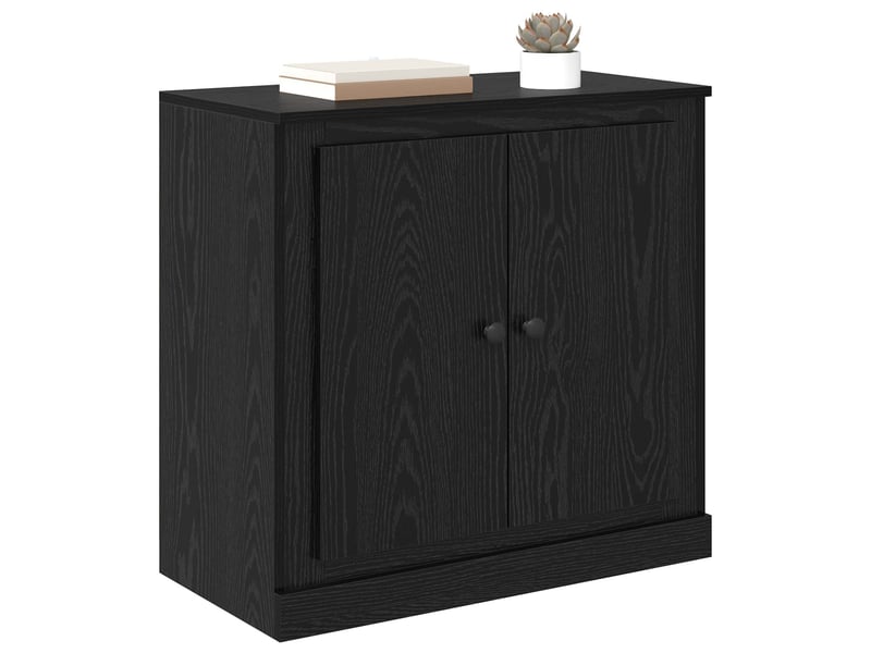  Buffet - bahut - meuble de rangement 70 x 35,5 x 67,5 cm chêne noir bois d'ingénierie  - Conforama C