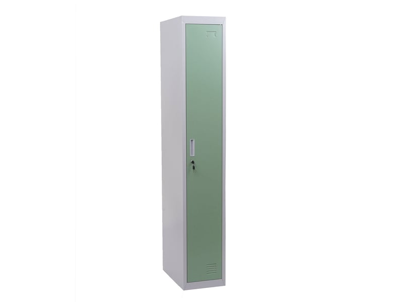  Casier armoire à vêtements avec tringle à vêtements et miroir 180 x 30 x 50 cm en métal menthe 04_0010937  - Conforama D