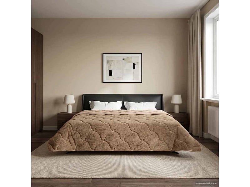  Duvet - couette complet toute l'année 200 x 220 cm non taupe respirant  - Conforama B