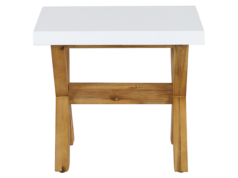  Tabouret de jardin olbia béton blanc  - Conforama D