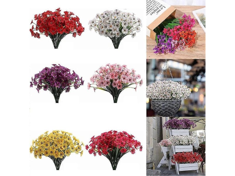 Fleurs artificielles d'extérieur, décoration florale, fausses fleursblanc - Conforama C