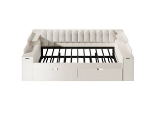 Lit banquette 90x200 cm ARVELLA coloris blanc