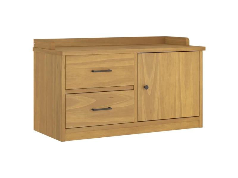  Banc de couloir, banc de rangement sandnes 87x40x50 cm bois de pin massif shl5800  - Conforama A